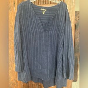 EUC Lilly Pulitzer Nalani tunic True Navy Large